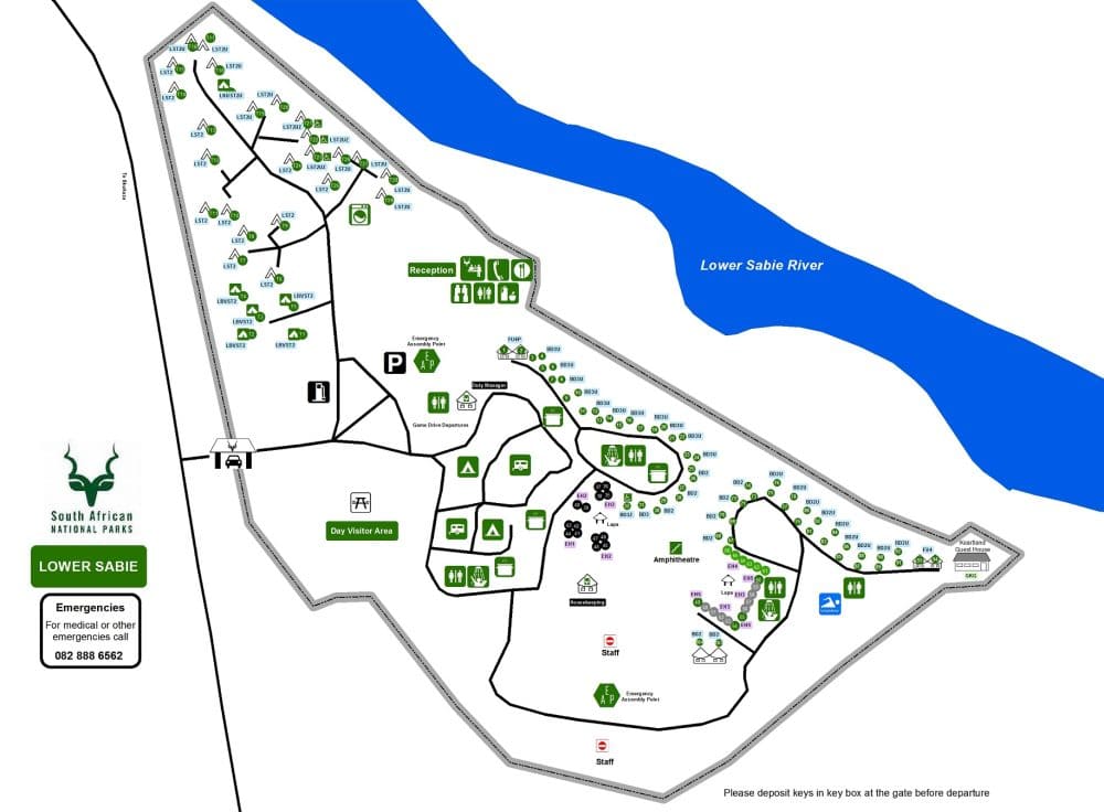 Lower Sabie Camp Map