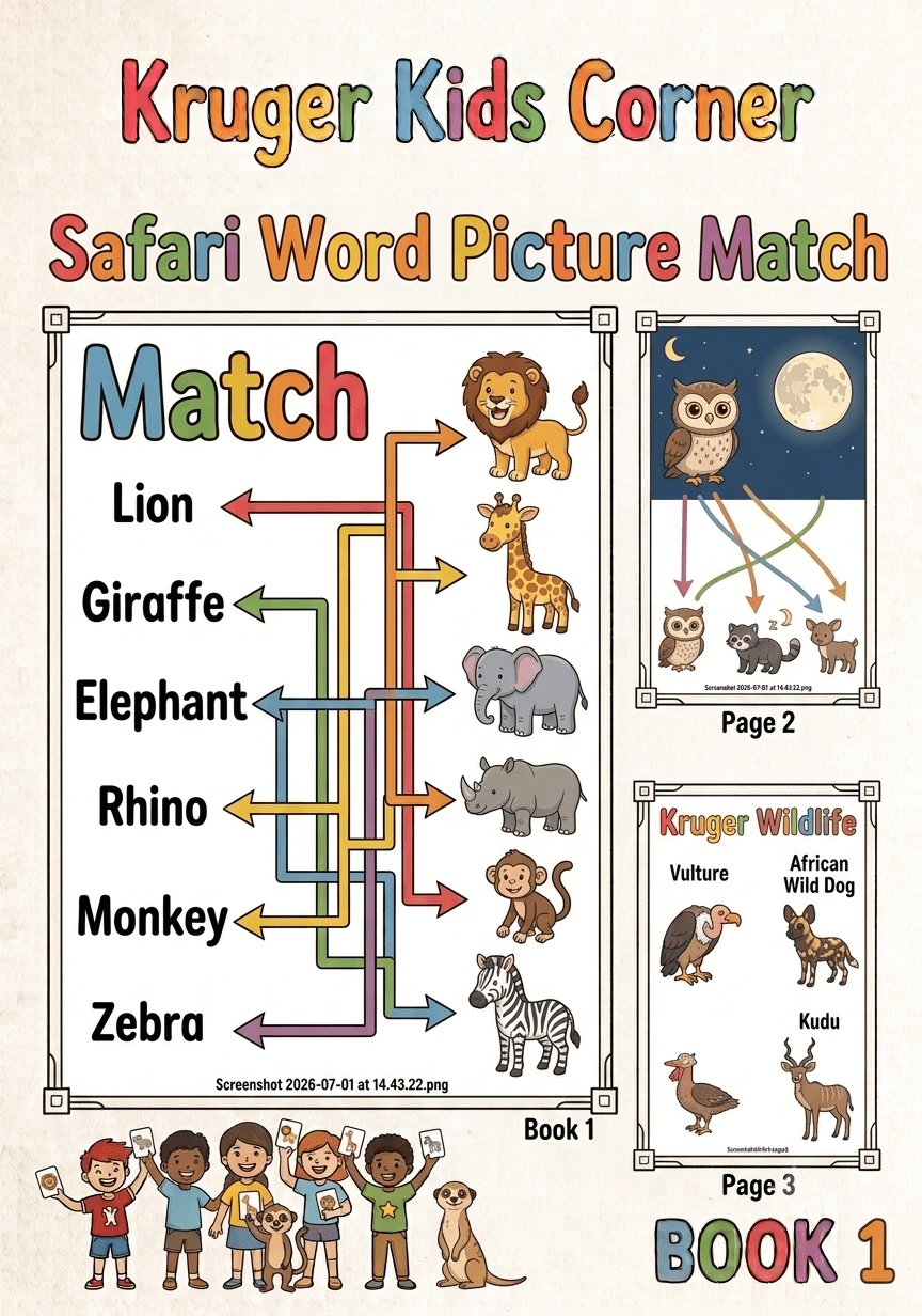 Kruger Kids Corner Safari Picture Match - Volume 1