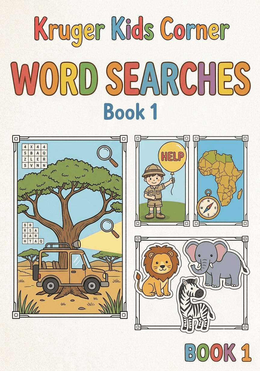 Kruger Kids Corner Wildlife Word Search - Volume 1