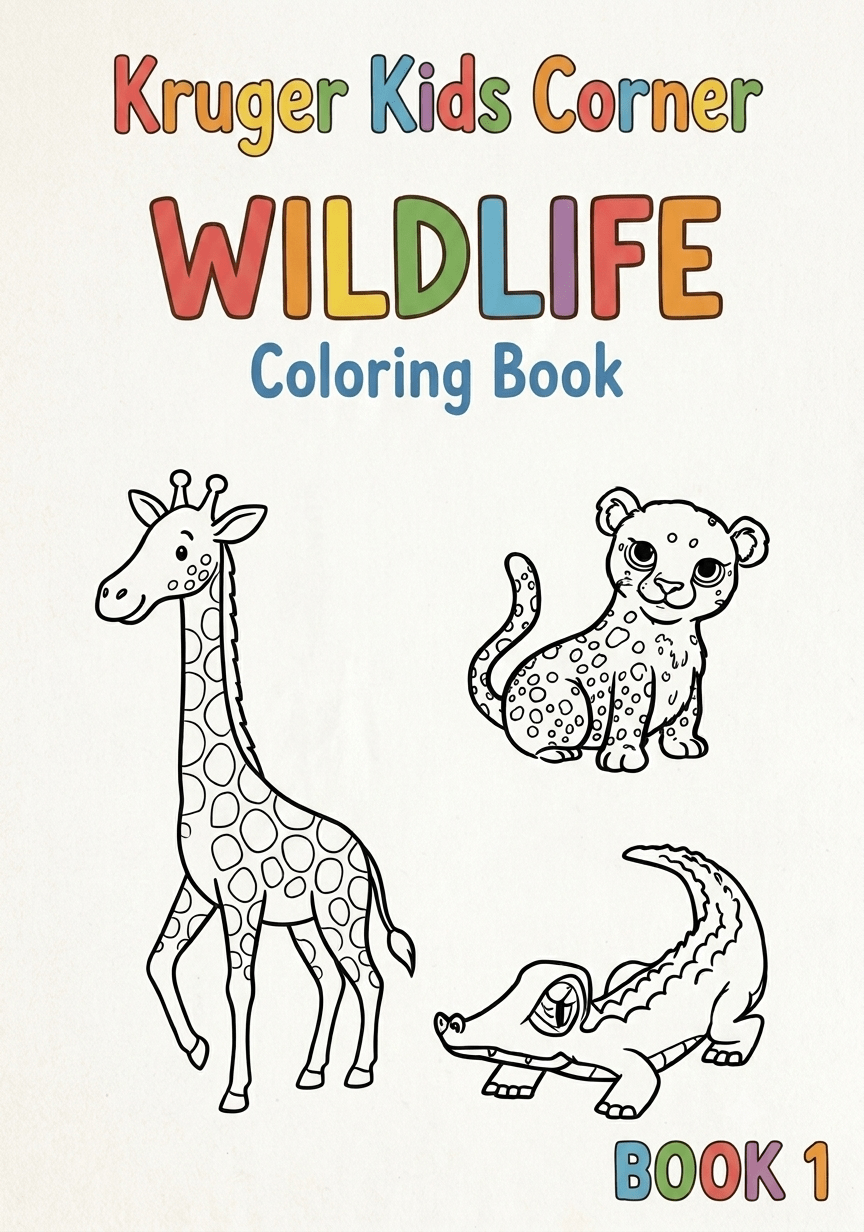Kruger National Park Kids Wildlife Coloring Book - Volume 1