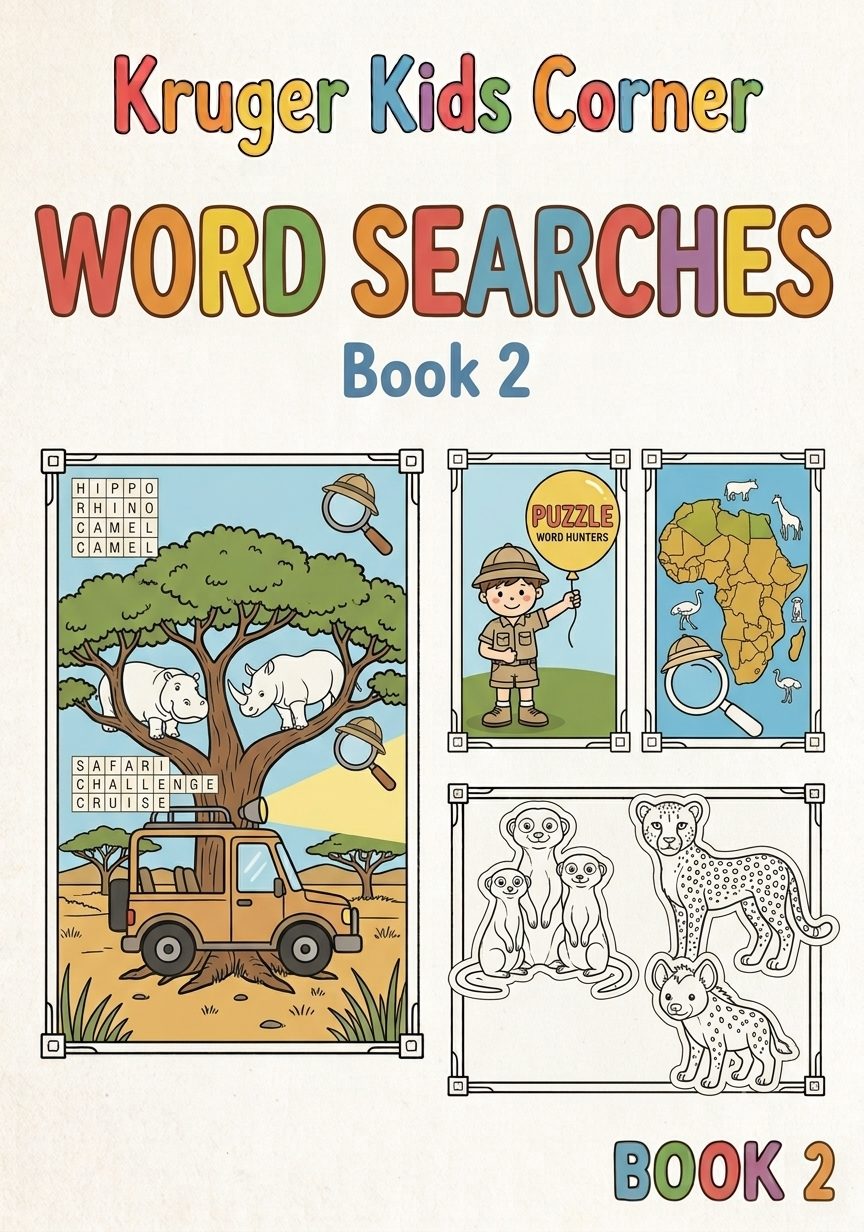 Safari Word Puzzles Kids Activity - Volume 2