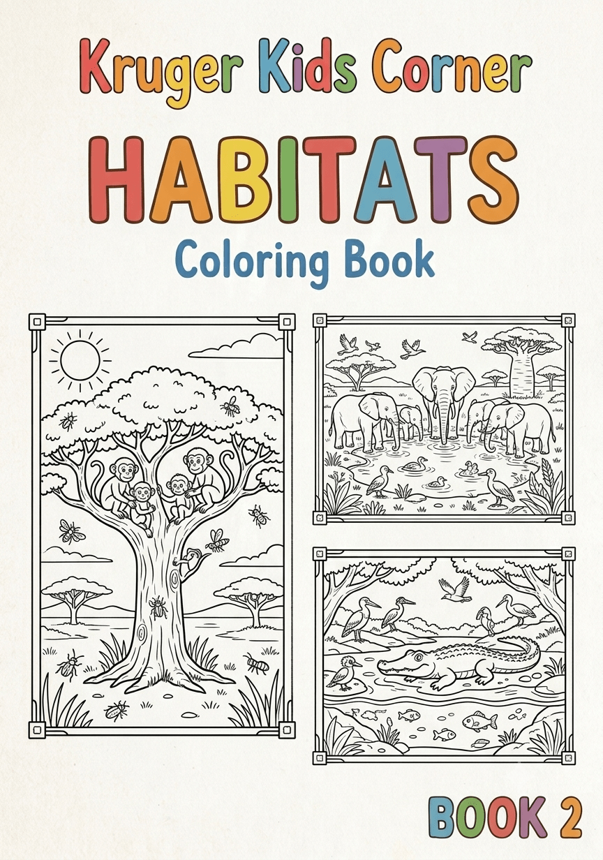 South Africa Safari Tours Kids Habitats Coloring Book - Volume 2
