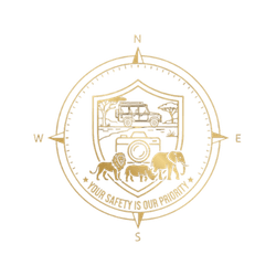 Gold icon of a top-rated safari guide with binoculars and a compass, ensuring an exceptional Kruger safari experience.